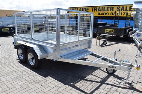 galvanised steel box trailer for sale|8x4 galvanised trailers for sale.